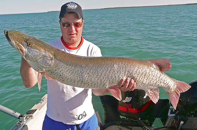 Jamie LeBlanc, first Musky, 48 inches and change.
