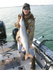 Steve Horton and a decent fish, pink and chrome!